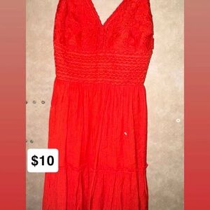 Shyanne Vibrant Red Midi Dress